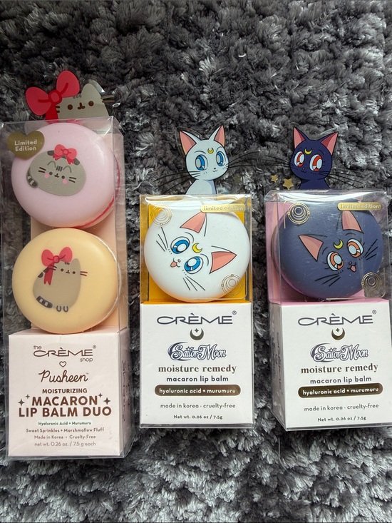 The Creme Shop Other - Creme Lip Balm Bundle - 4 limited edition lip balms from Sailor Moon and Pusheen